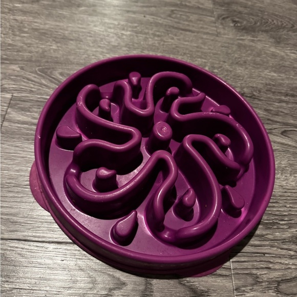 Large purple Pet dog Slow Feeder Bowl - Picture 2 of 2